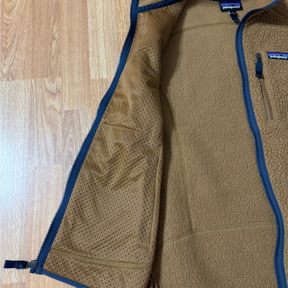 Patagonia Vest Adult Small Beige Retro Pile Full Zip Pocket Deep Fleece Outdoor - Picture 4 of 9